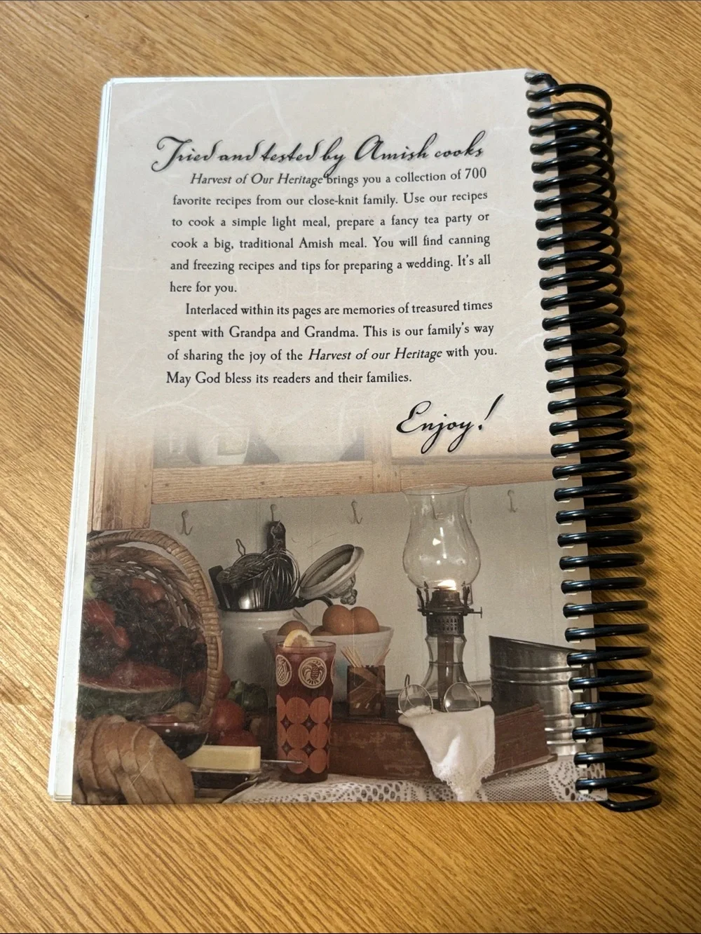 Harvest of Our Heritage Cookbook - Black Coil-Bound